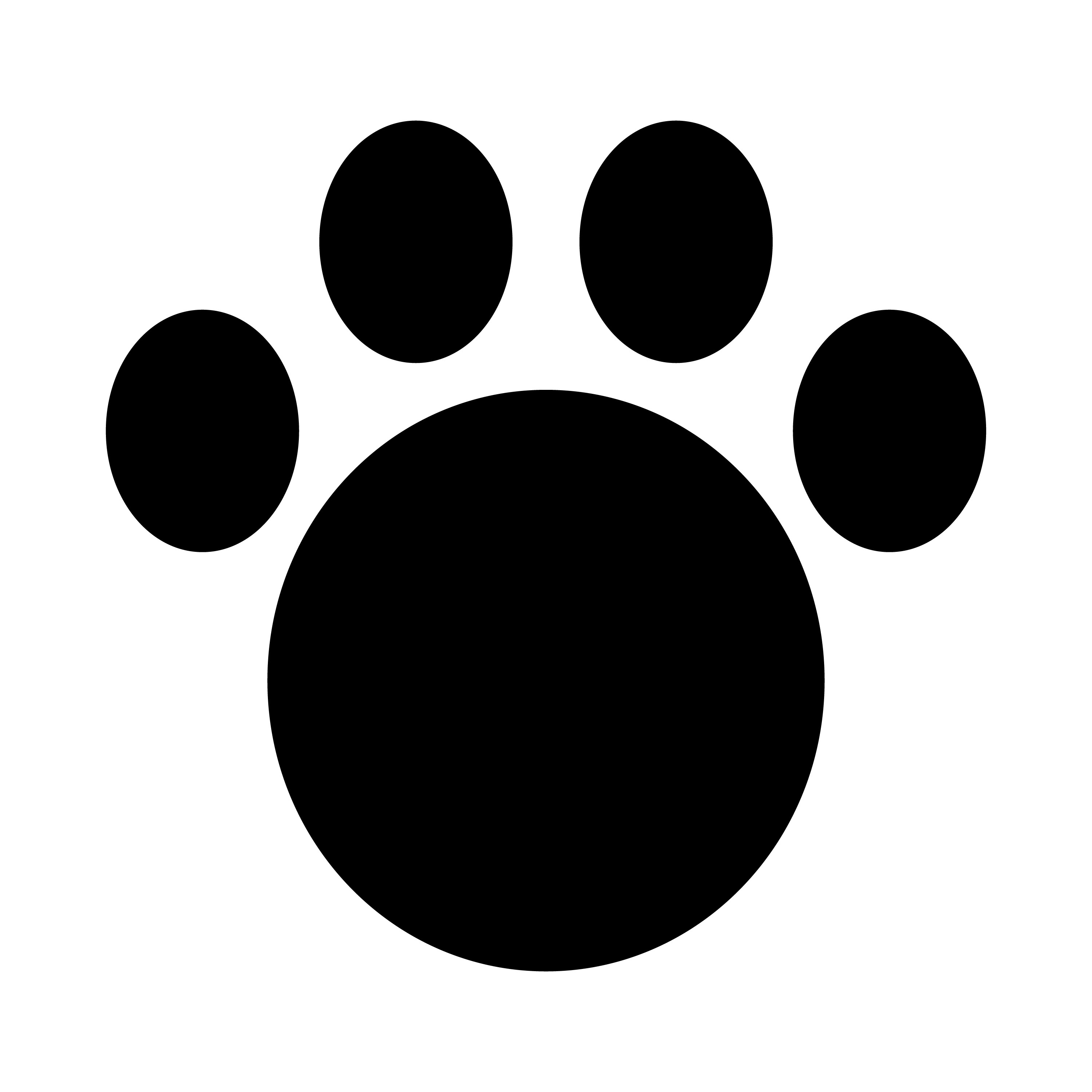 黒い猫の肉球マーク